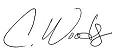 Clive Woods' signature.