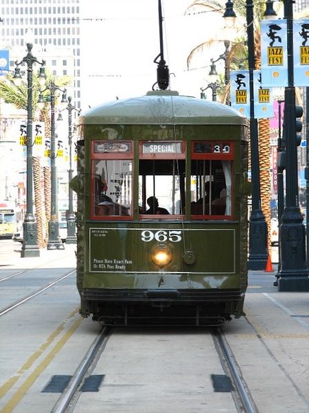 Saint Charles Avenue Streetcar on Canal Street