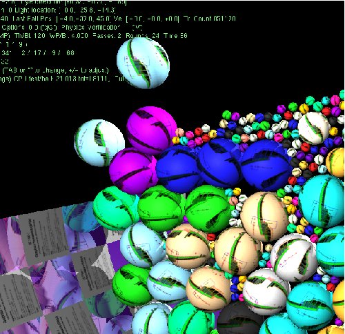 Screen shot from a balls simulation.